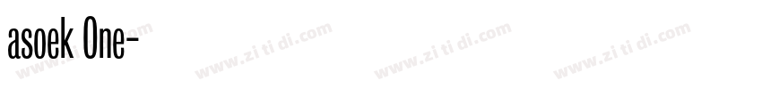 asoek One字体转换